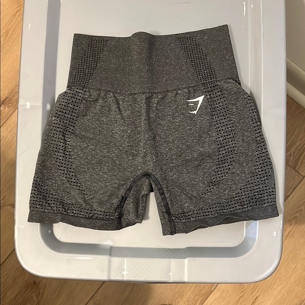 Gymshark High Waist Gray Performance Shorts